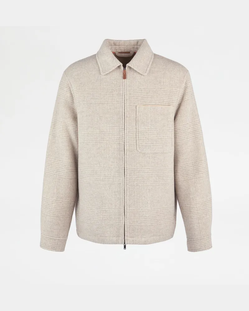 TOD'S Overshirt in Panno Double di Lana, CREME, XX - Coat / Trench Creme
