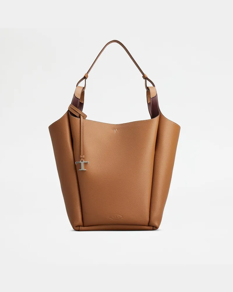 TOD'S Beuteltasche aus Leder Medium, BORDEAUX,BRAUN,  - Bags Bordeaux