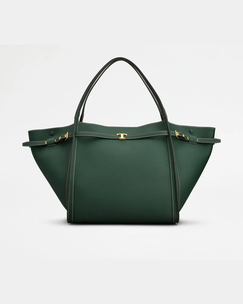 TOD'S Shopper aus Leder Medium, GRÜN,  - Bags Grün