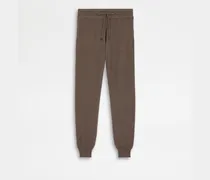 Jogginghose ais Kaschmir und Seide, BRAUN Trousers