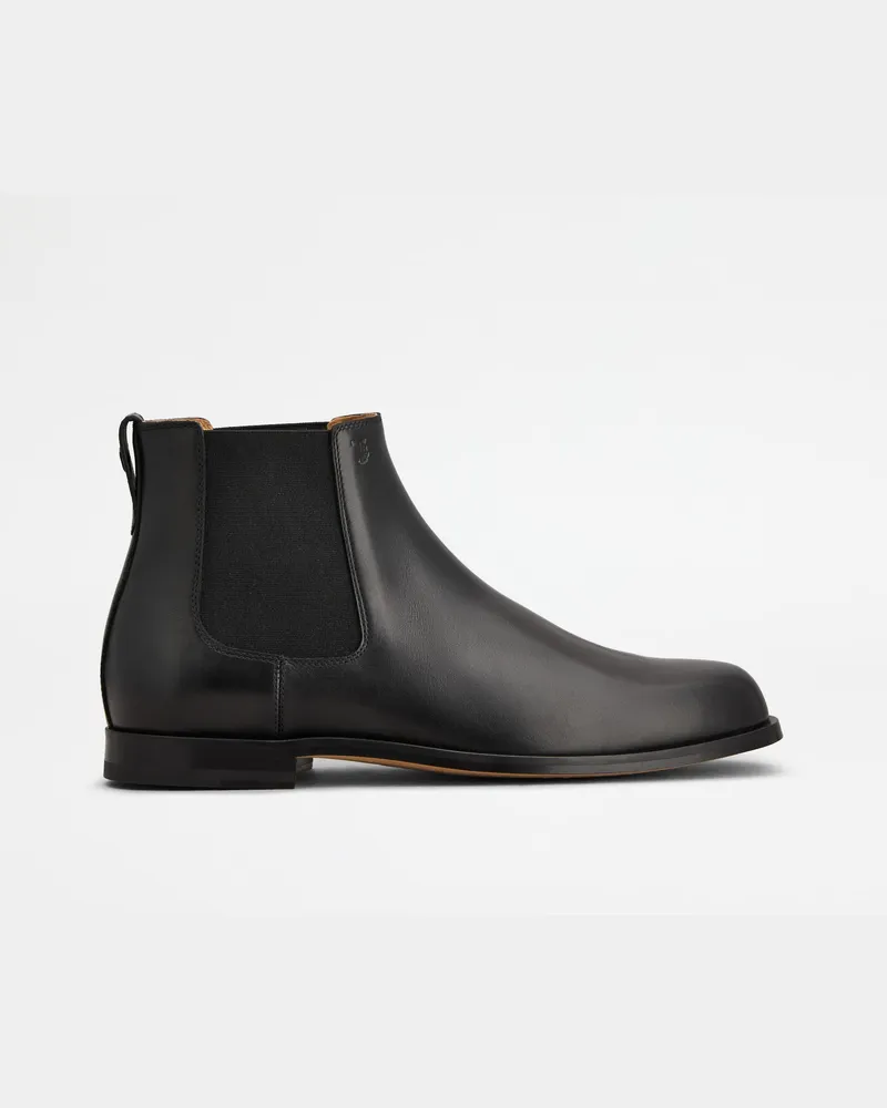 TOD'S Chelsea Boots aus Leder, SCHWARZ Shoes Schwarz