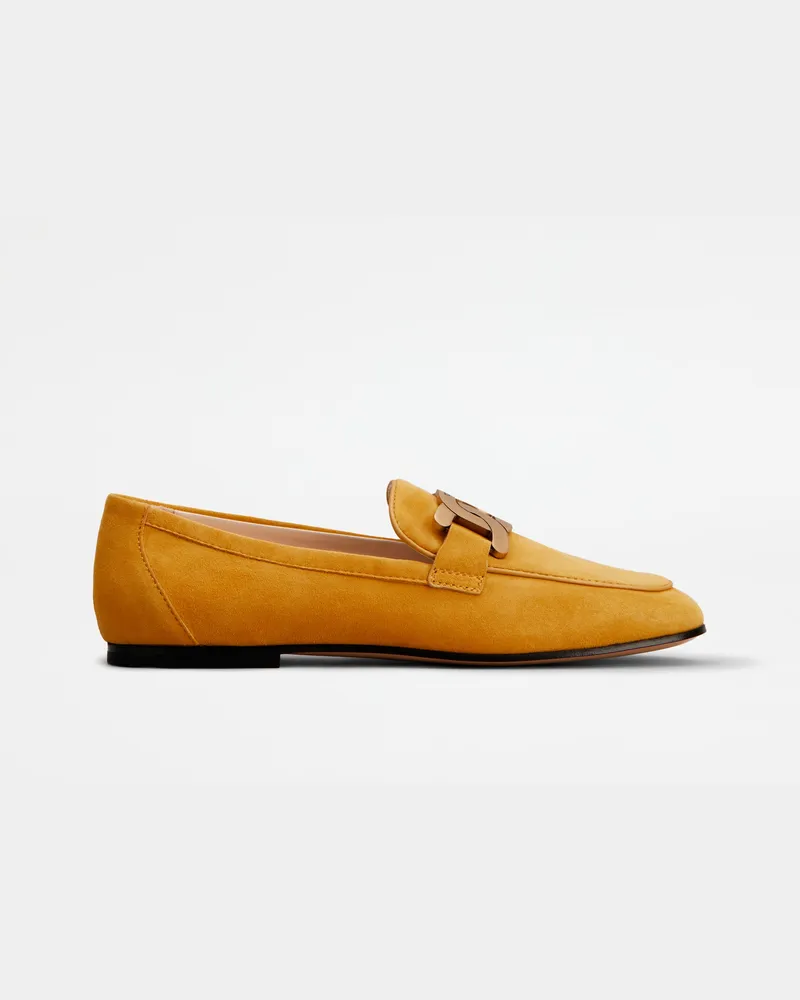 TOD'S Loafer aus Veloursleder, GELB Shoes Gelb