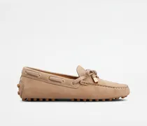Mokassins Gommino aus Veloursleder, ROSA Shoes