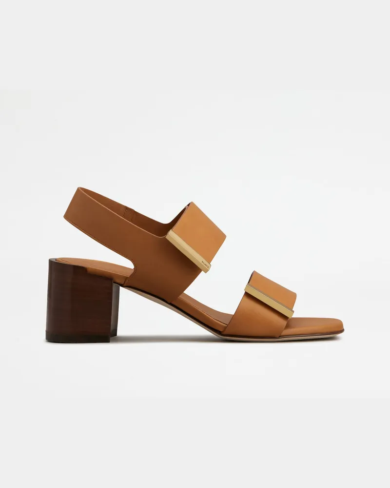TOD'S Sandalen aus Leder, BRAUN Shoes Braun