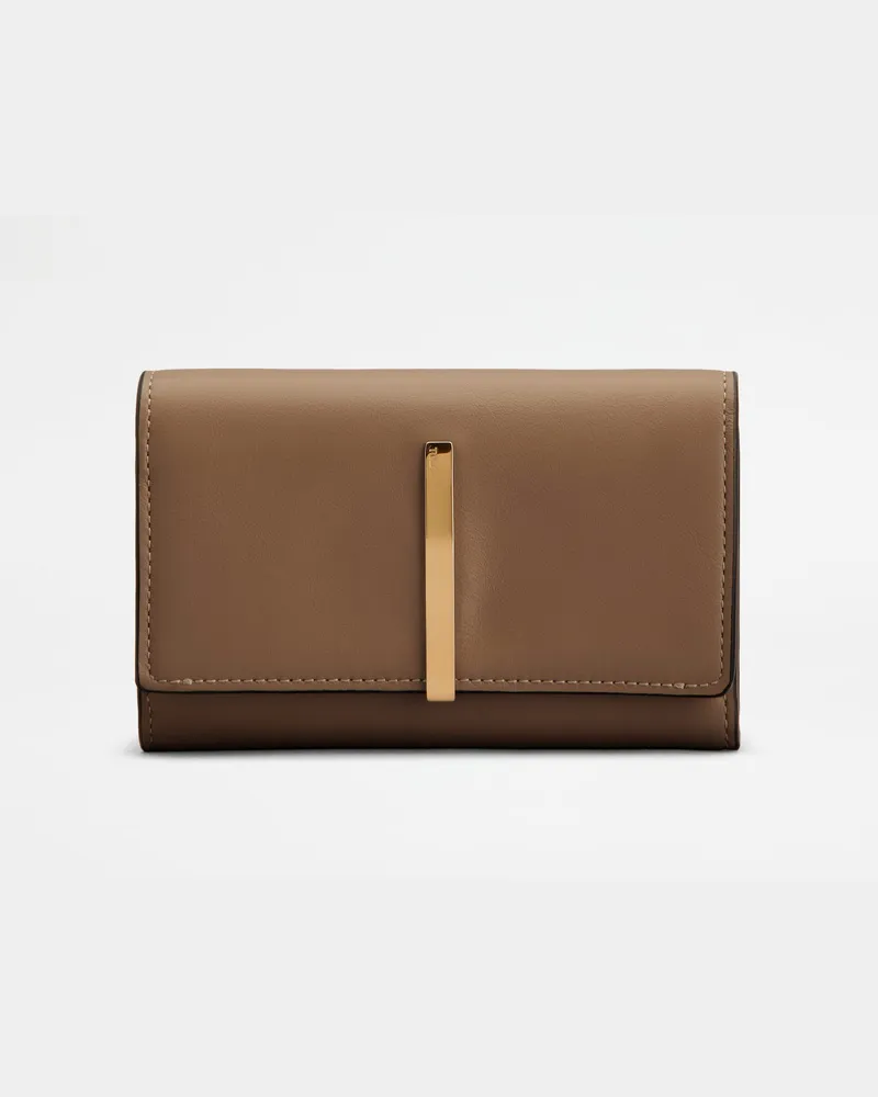 TOD'S Portemonnaie aus Leder, BRAUN,  - Wallets Braun