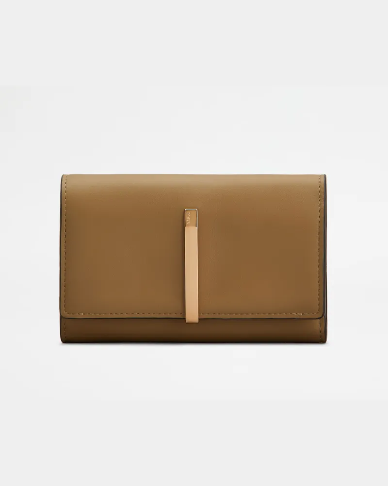 TOD'S Portemonnaie aus Leder, BRAUN,  - Wallets Braun