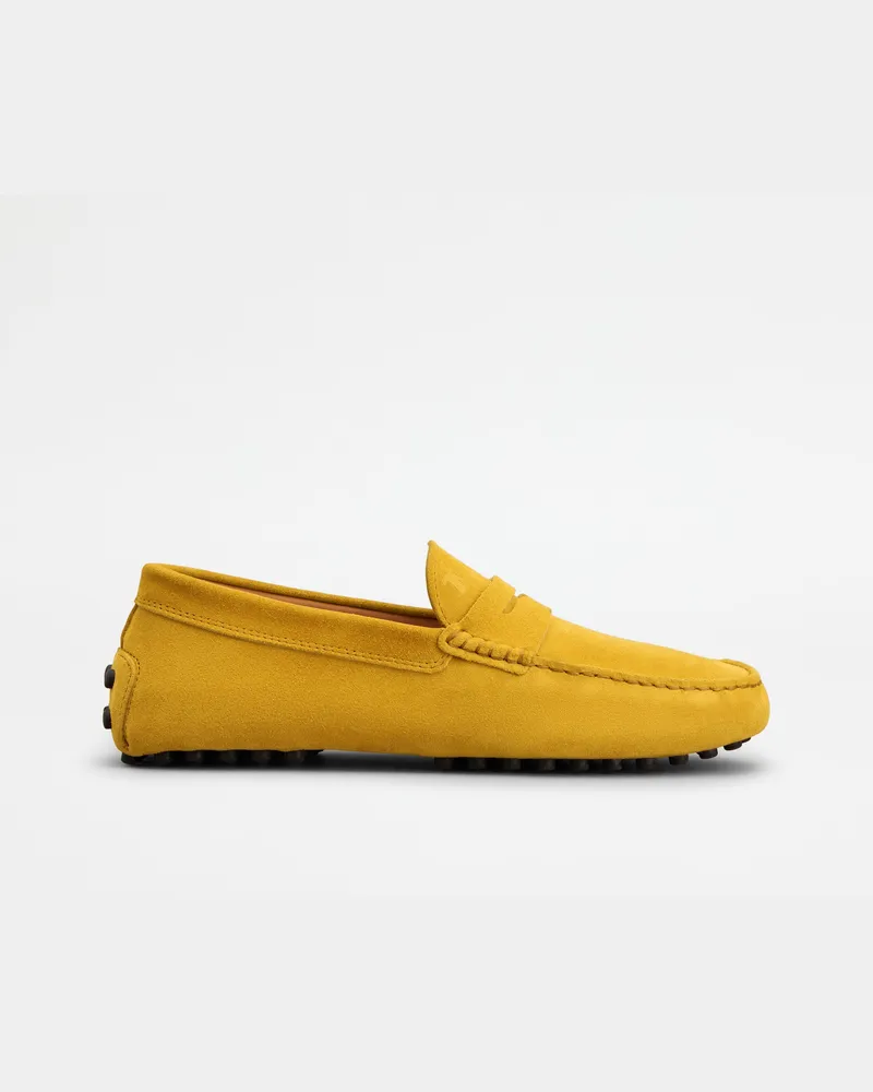 TOD'S Mokassins Gommino aus Veloursleder, GELB Shoes Gelb