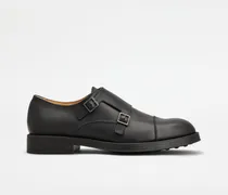 Monkstraps aus Leder, SCHWARZ Shoes