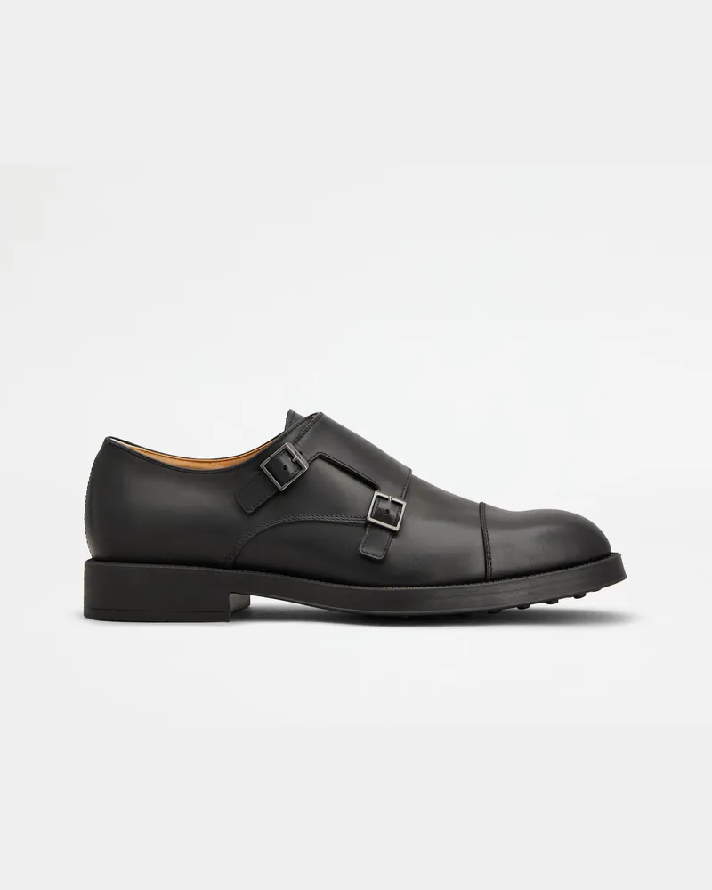 TOD'S Monkstraps aus Leder, SCHWARZ Shoes Schwarz