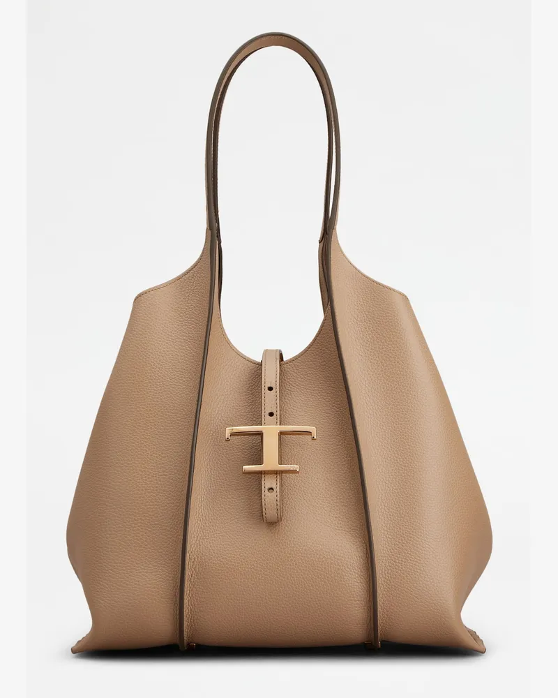 TOD'S Shopper T Timeless aus Leder Small, NATUR,  - Bags Natur