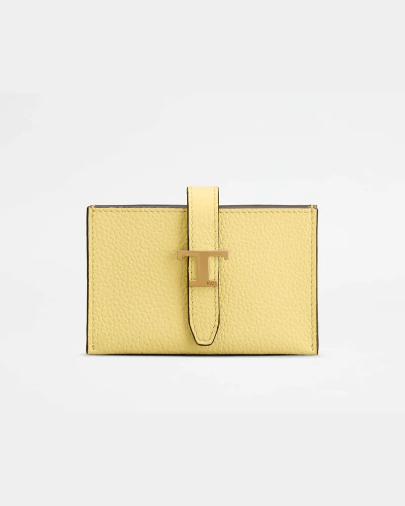 TOD'S Kartenetui aus Leder, GELB,  - Wallets Gelb