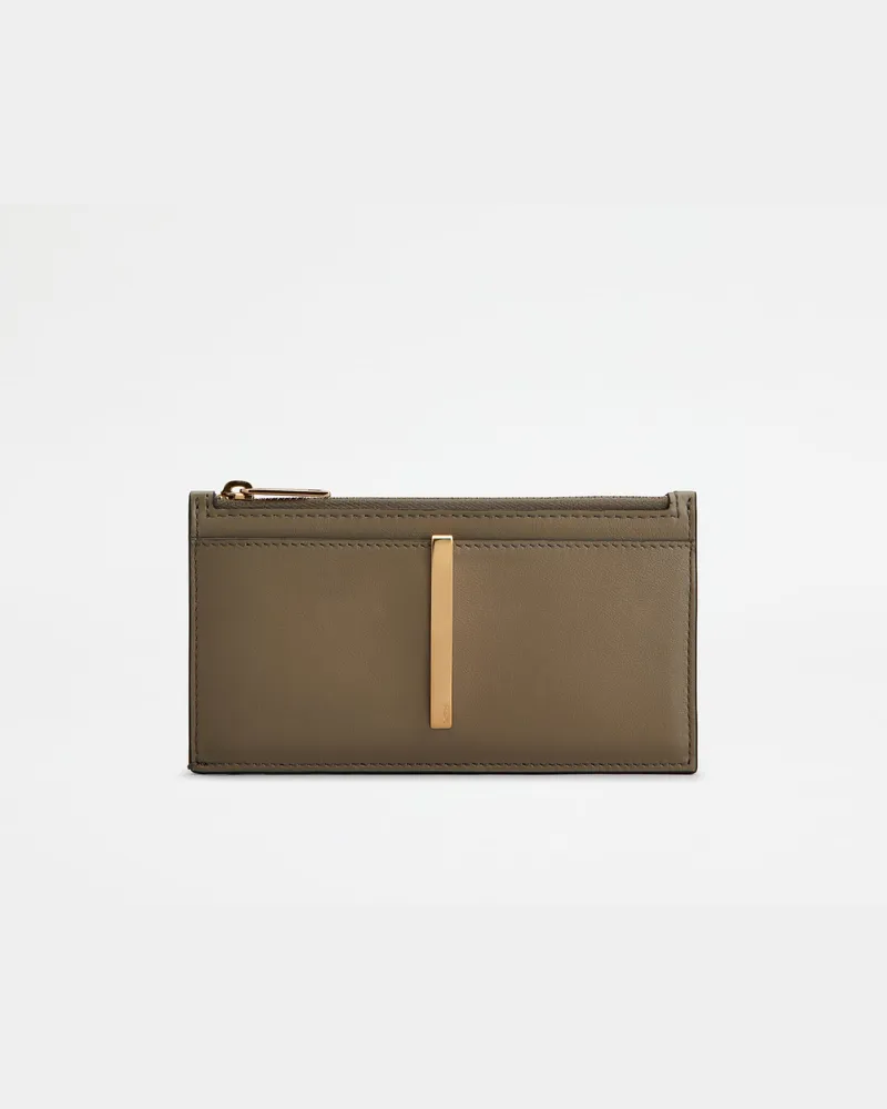TOD'S Kartenetui aus Leder, GRAU,  - Wallets Grau