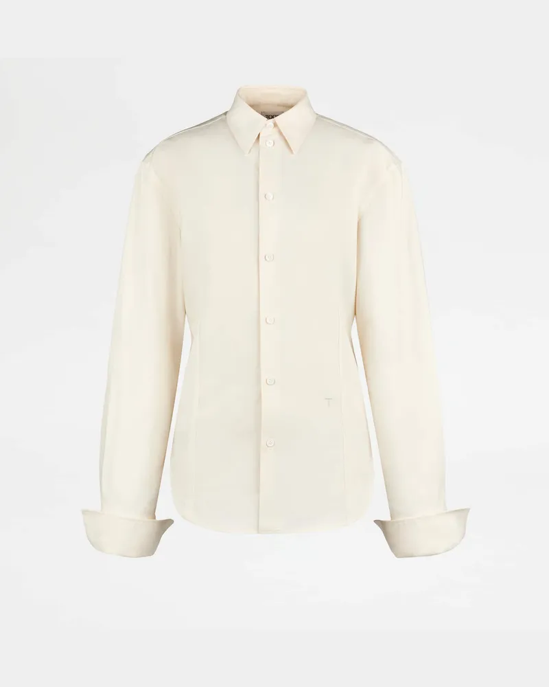 TOD'S Bluse aus Seide, WEISS Shirts Weiss