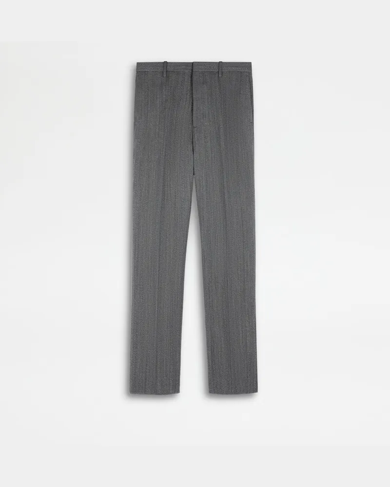 TOD'S Hose Slim Fit aus Wollmischgewebe, GRAU, XX - Trousers Grau