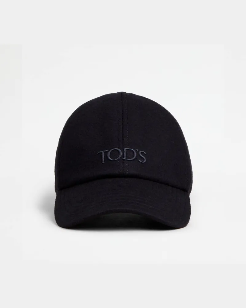 TOD'S Cap mit Visier aus Woll-Drap T15, BLAU,  - Bags Blau