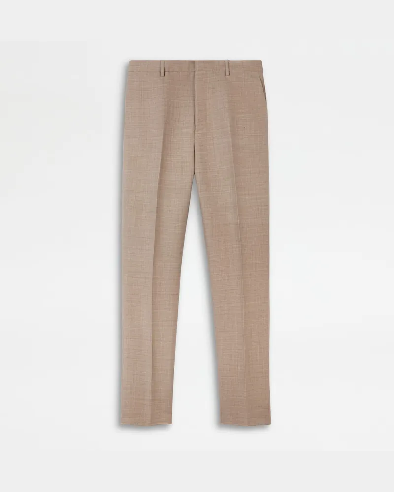 TOD'S Hose Slim Fit aus Wolle, BEIGE, XX - Trousers Beige