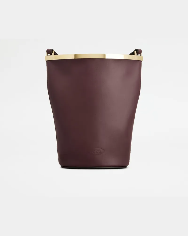TOD'S Tod’ s Magenta Bag Beuteltasche aus Leder Mini, BORDEAUX,  - Bags Bordeaux