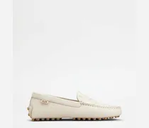 Mokassins Gommino aus Leder, CREME Shoes