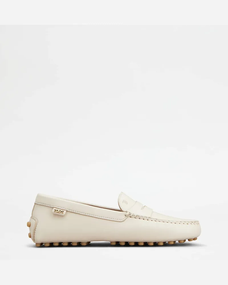 TOD'S Mokassins Gommino aus Leder, CREME Shoes Creme