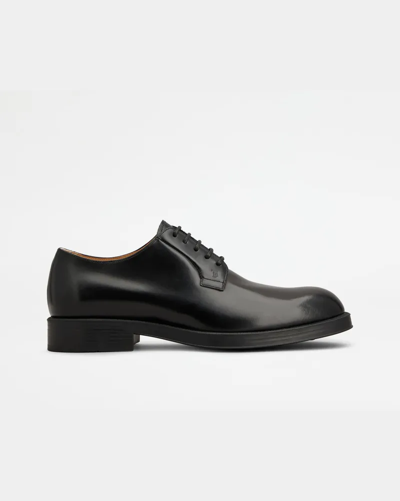TOD'S Schnürschuhe aus Leder, SCHWARZ Shoes Schwarz