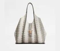 Shopper T Timeless aus Reptilienleder Medium, BRAUN,CREME,  - Bags