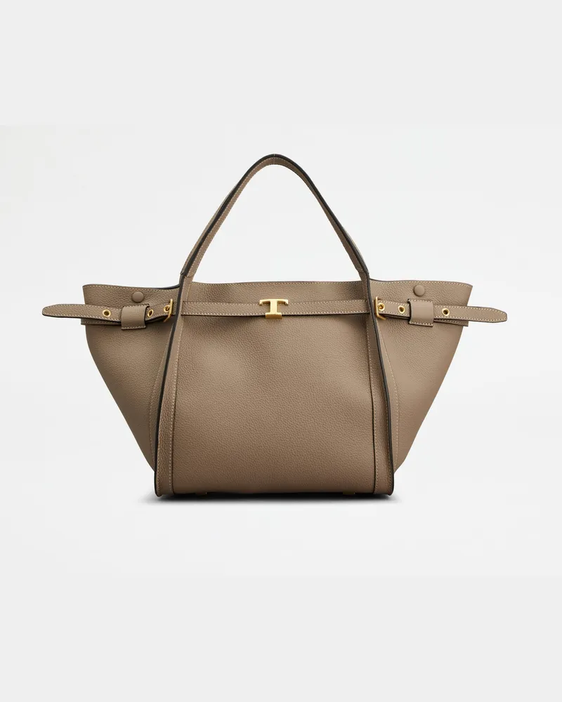 TOD'S Shopper aus Leder Small, BEIGE,  - Bags Beige