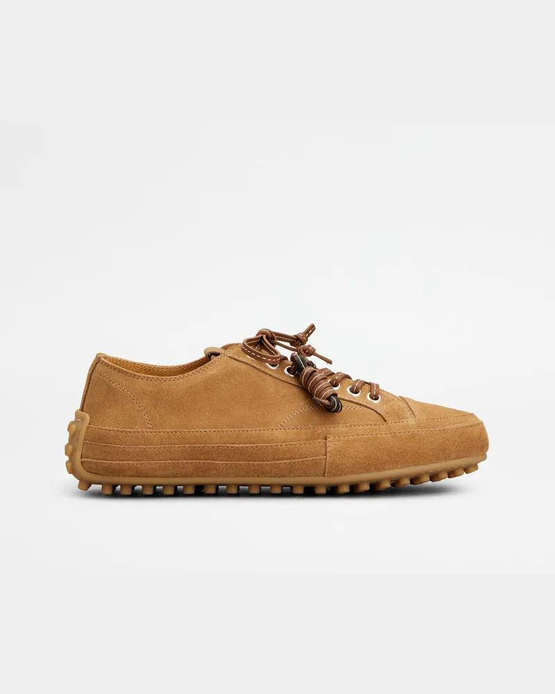 TOD'S Sneakers aus Veloursleder, BEIGE Shoes Beige