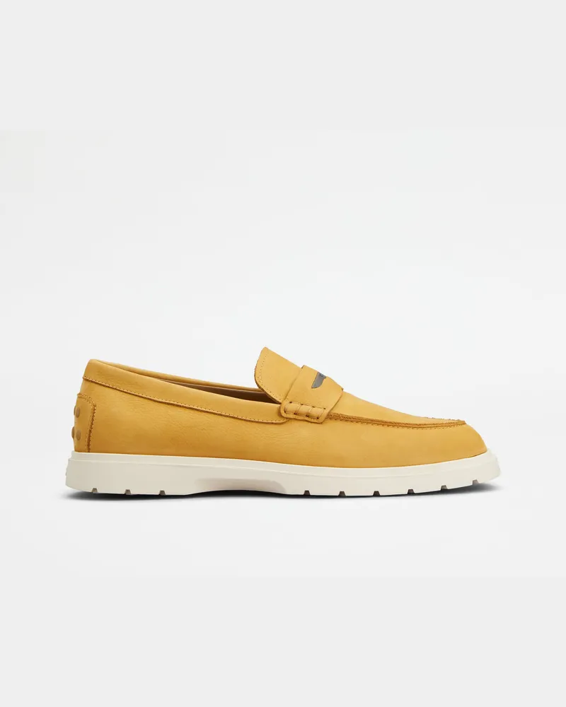 TOD'S Loafers aus Nubukleder, GELB Shoes Gelb