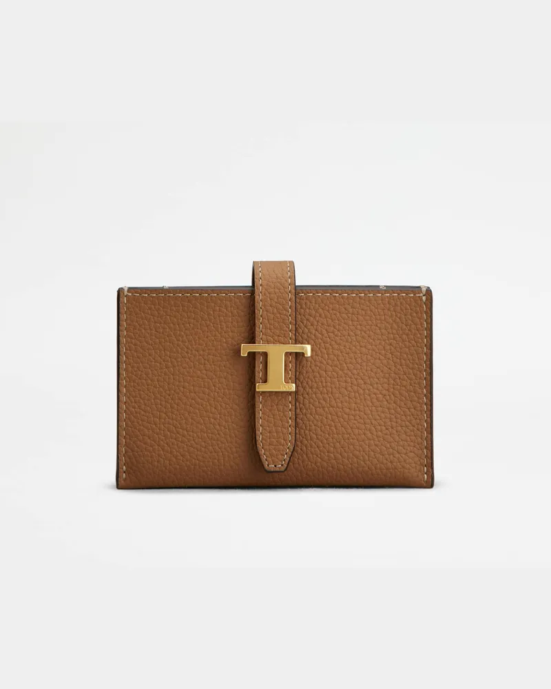 TOD'S Kartenetui aus Leder, BRAUN,  - Wallets Braun