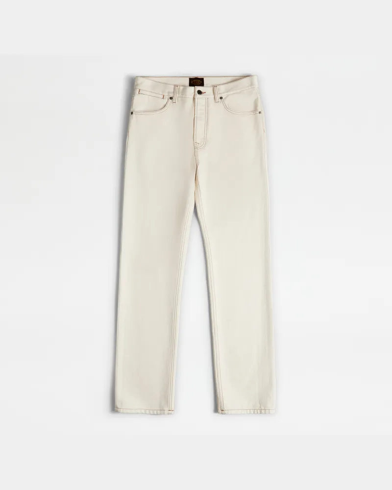 TOD'S 5-Pocket-Hose aus Denim, BEIGE, XX - Trousers Beige