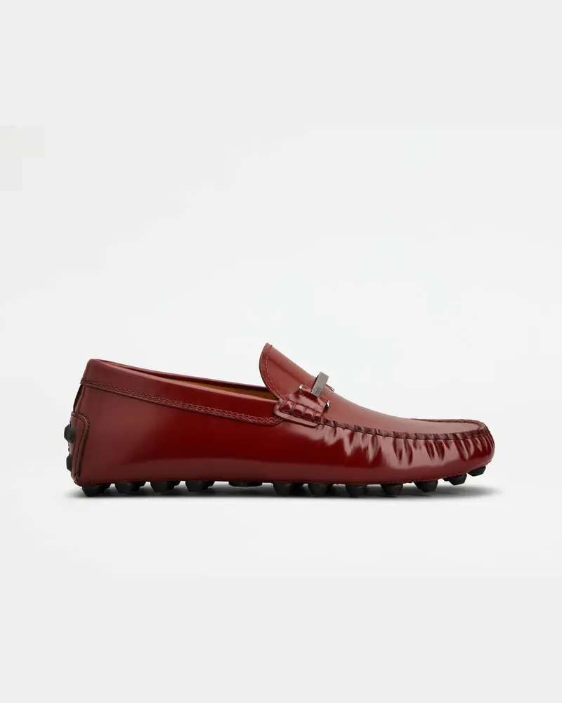 TOD'S Mokassins Gommino Bubble aus Leder, BORDEAUX Shoes Bordeaux