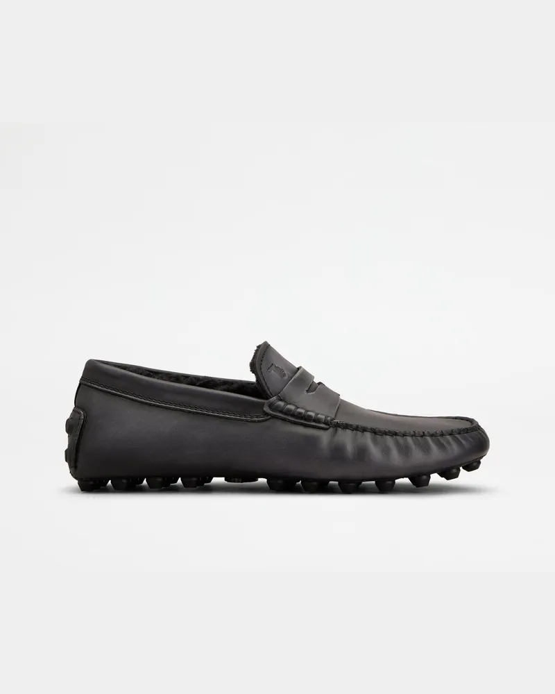 TOD'S Mokassins Gommino Bubble aus Leder, SCHWARZ Shoes Schwarz