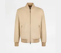 Bomberjacke Brera aus Pashmy-Veloursleder, BEIGE, XX - Coat / Trench