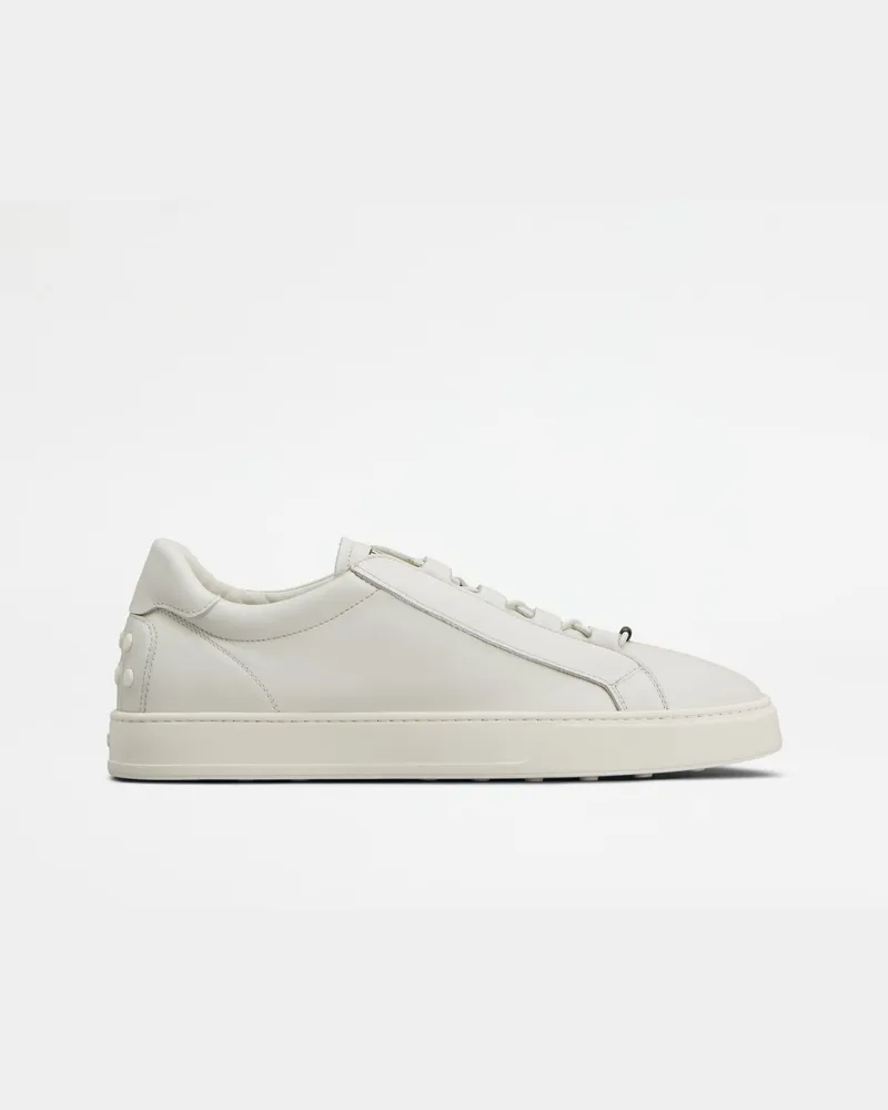 TOD'S Sneakers aus Leder, WEISS Shoes Weiss