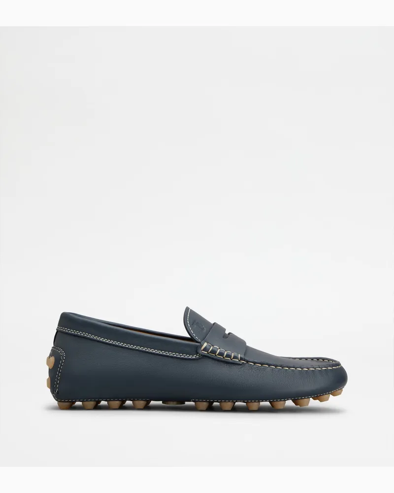 TOD'S Mokassins Gommino Bubble aus Leder, BLAU Shoes Blau