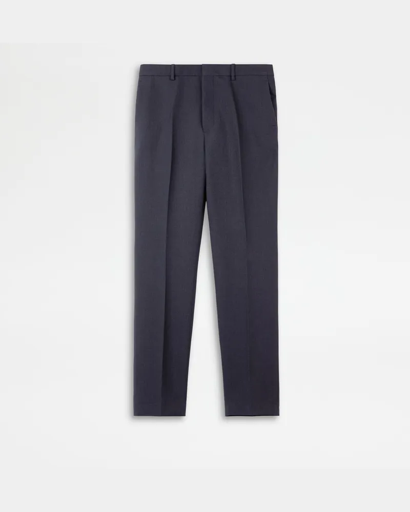 TOD'S Hose Slim Fit aus Wolle, BLAU, XX - Trousers Blau