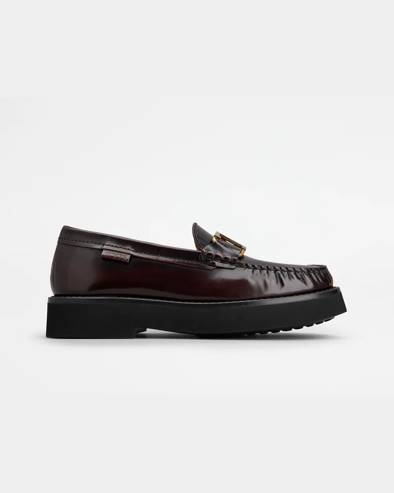 TOD'S Loafers T Timeless aus Leder, BORDEAUX Shoes Bordeaux
