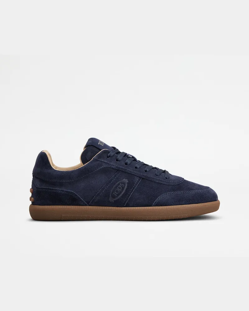 TOD'S Tabs Sneakers aus Veloursleder, BLAU Shoes Blau