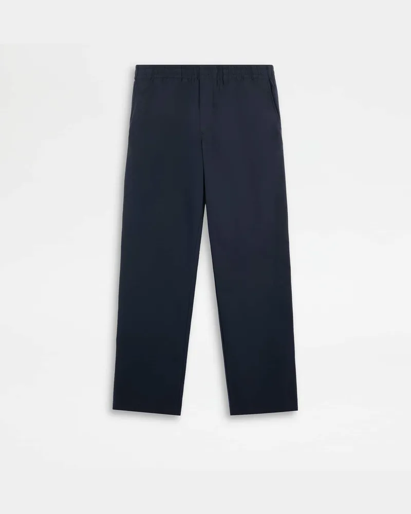 TOD'S Hose aus technischer Baumwolle mit Tunnelzug, BLAU Trousers Blau