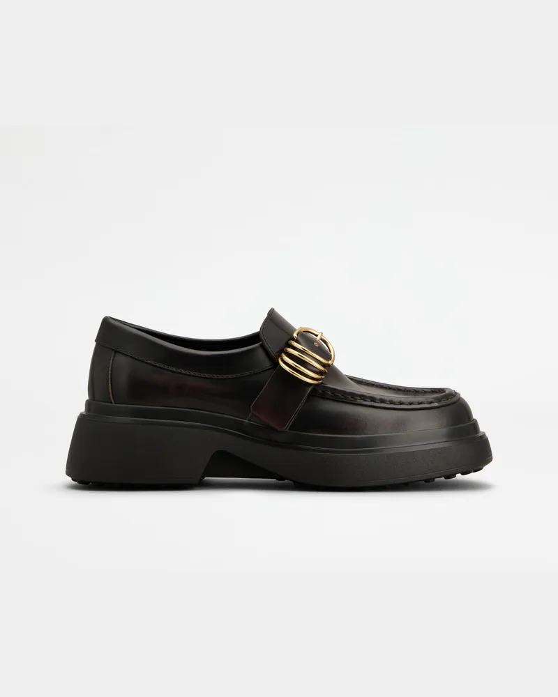 TOD'S Loafers aus Leder, BORDEAUX Shoes Bordeaux