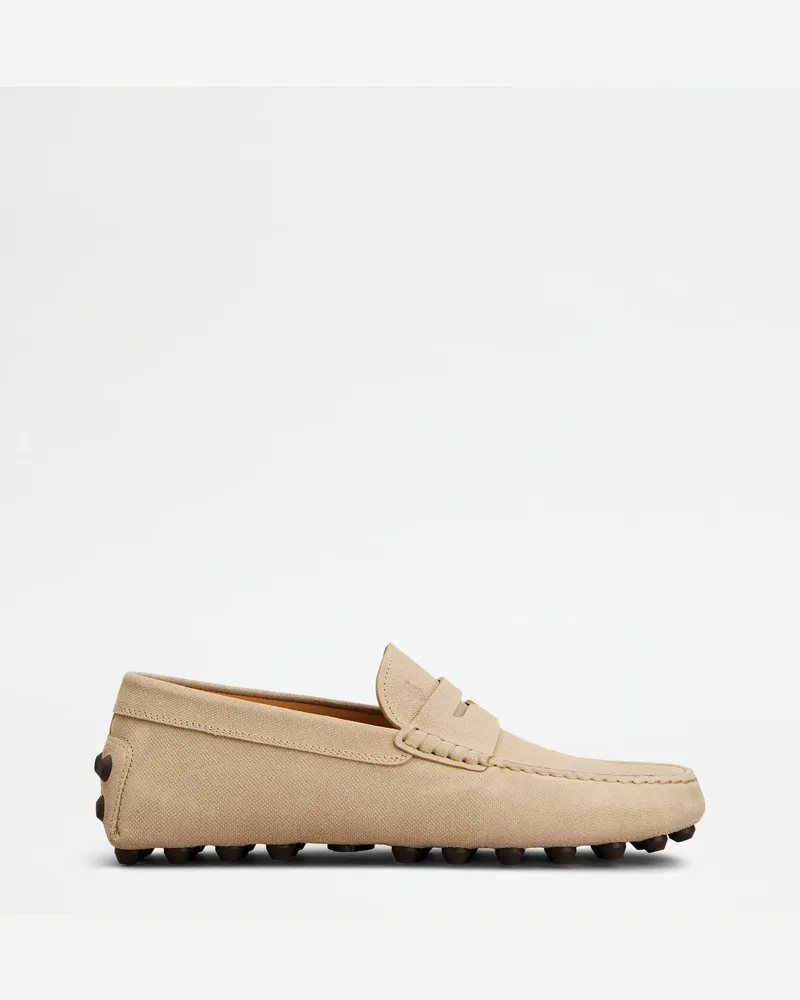 TOD'S Mokassins Gommino Bubble aus Veloursleder, BEIGE Shoes Beige