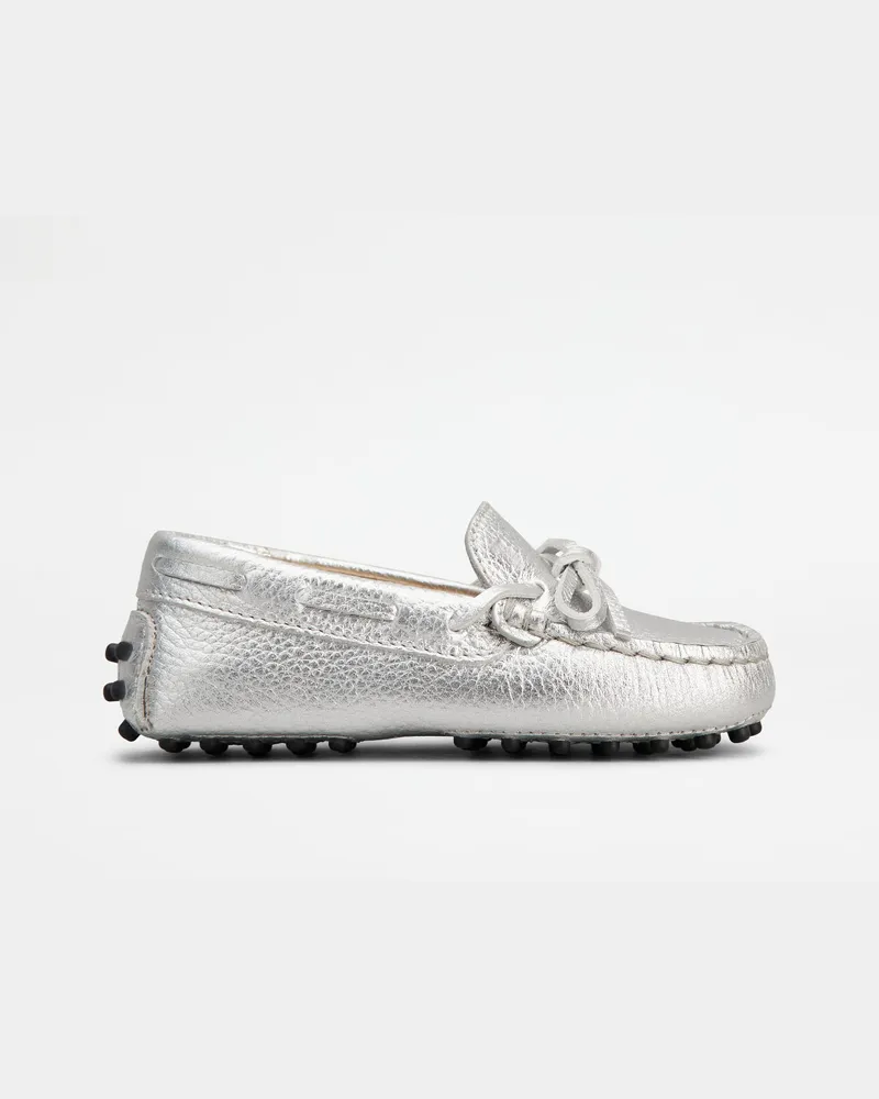 TOD'S Mokassins Gommino Junior aus Leder, SILBER Junior Shoes Silber