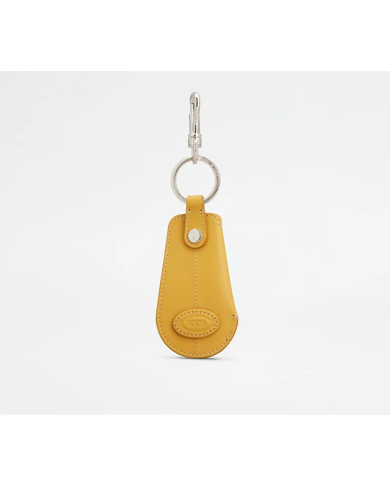 TOD'S Schlüsselanhänger aus Leder mit Schuhlöffel, GELB,  - Wallets Gelb