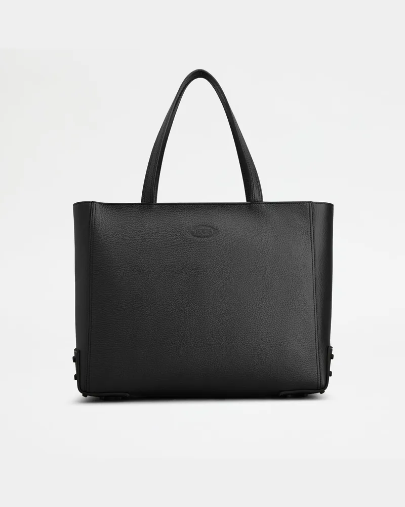 TOD'S Shopper aus Leder Medium, SCHWARZ,  - Bags Schwarz