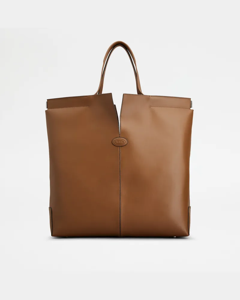TOD'S Di Bag Folio aus Leder Medium, BRAUN,  - Bags Braun