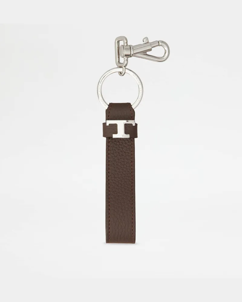 TOD'S Schlüsselanhänger aus Leder, BRAUN,  - Wallets Braun