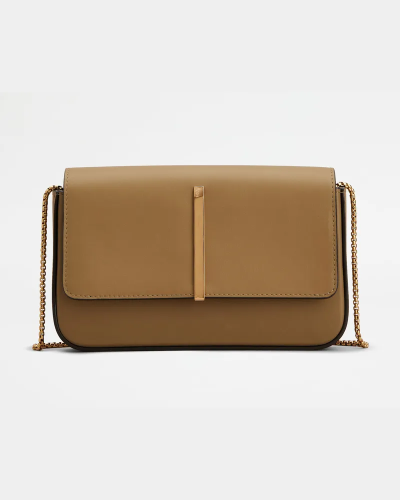 TOD'S Di Bag Folio  aus Leder Mini, BRAUN,  - Wallets Braun