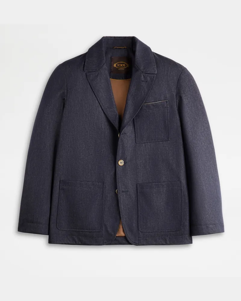 TOD'S Blazer aus Wolldenim, BLAU Coat / Trench Blau