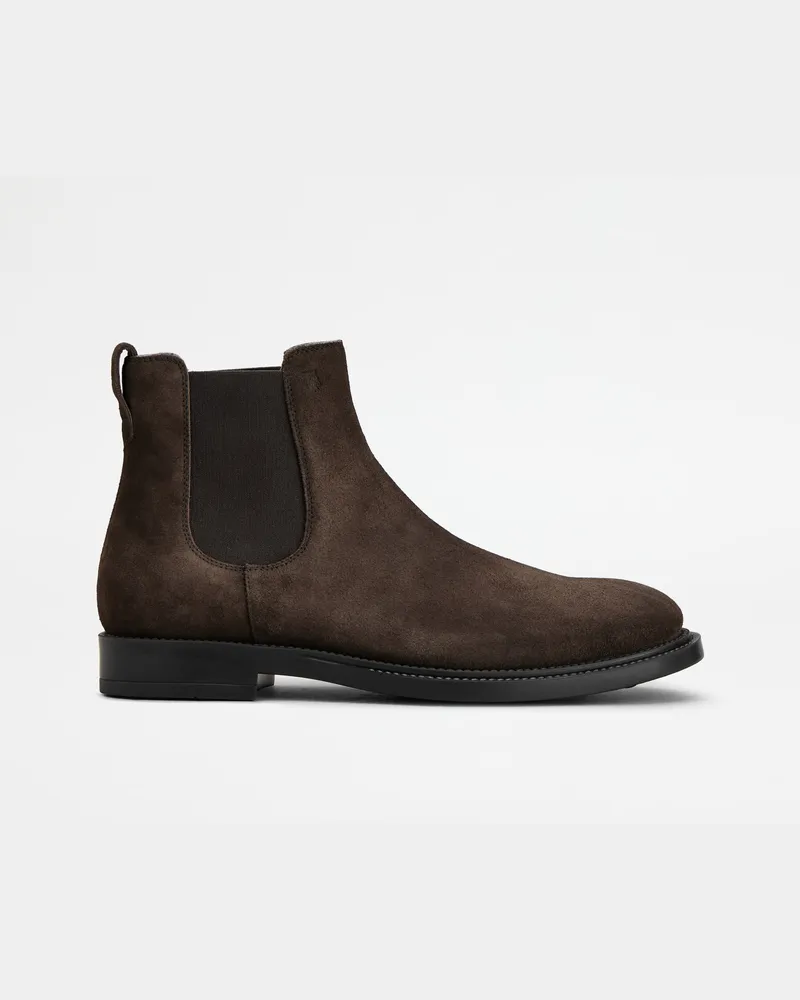 TOD'S Stiefeletten aus Veloursleder, BRAUN Shoes Braun