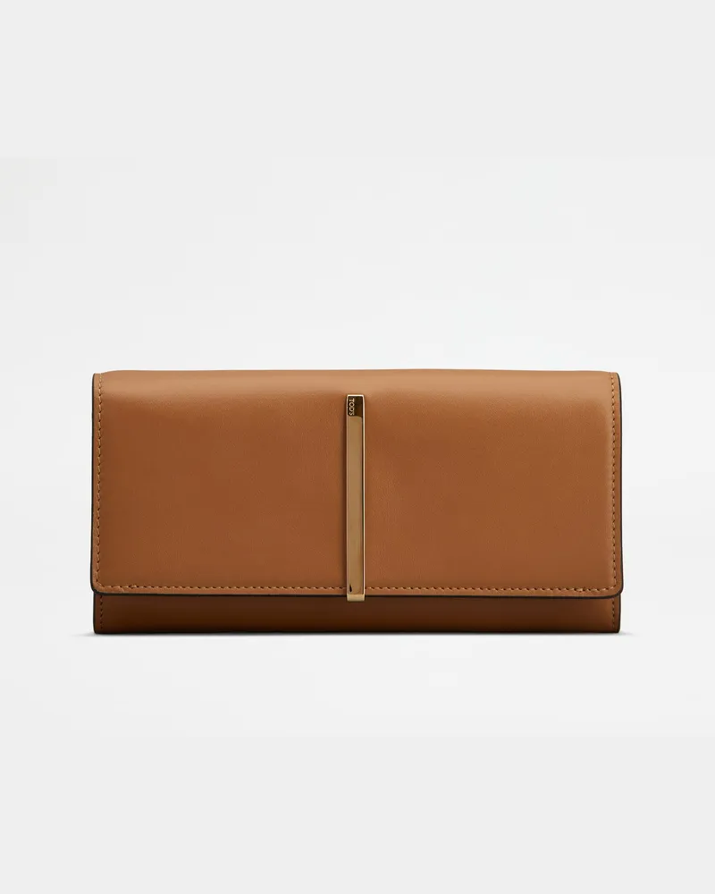 TOD'S Portemonnaie aus Leder, BRAUN,  - Wallets Braun